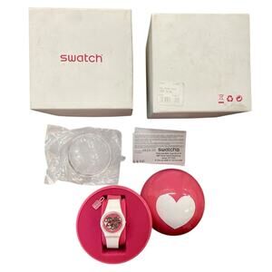 Swatch Watch A LA FOLIE GZ281 2013 Valentine’s Day Specials Rare Swiss Quartz
